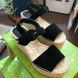 Marc fisher black wedges